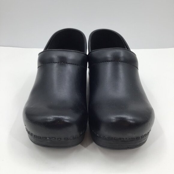 Women's 40 Black Leather Dansko Clogs Nursing Professional Minimalist 9.5-10 - Picture 8 of 11